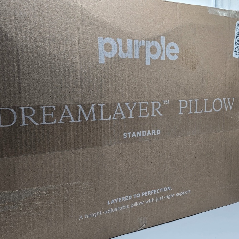 Purple DreamLayer Pillow Standard GelFlex Grid MicroAir Foam Adjustable Height